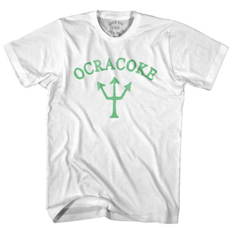 Ocracoke Emerald Art Trident Womens Cotton Junior Cut T-Shirt by Ultras