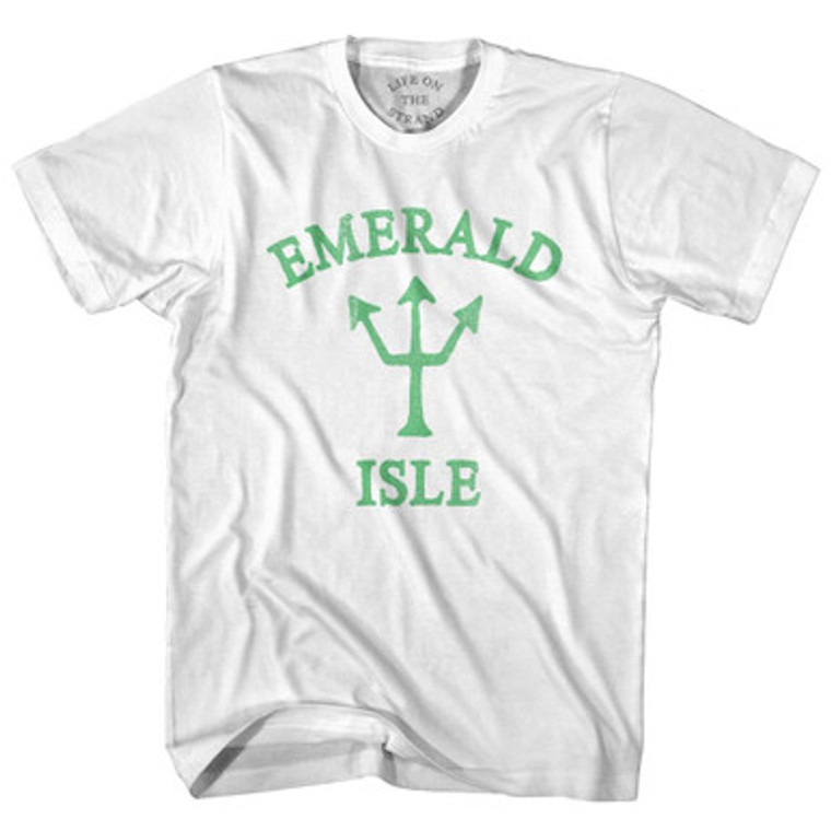 North Carolina Emerald Isle Emerald Art Trident Womens Cotton Junior Cut T-Shirt by Ultras