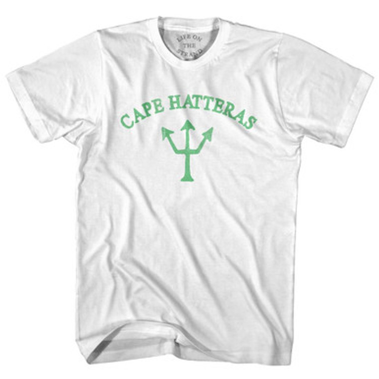 North Carolina Cape Hatteras Emerald Art Trident Adult Cotton T-Shirt by Ultras