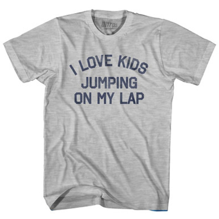 I Love Kids Jumping On My Lap Womens Cotton Junior Cut T-Shirt by Ultras I Love Kids Jumping On My Lap Womens Cotton Junior Cut T-Shirt by Ultras