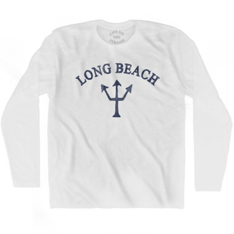 New York Long Beach Trident Adult Cotton Long Sleeve T-Shirt by Ultras