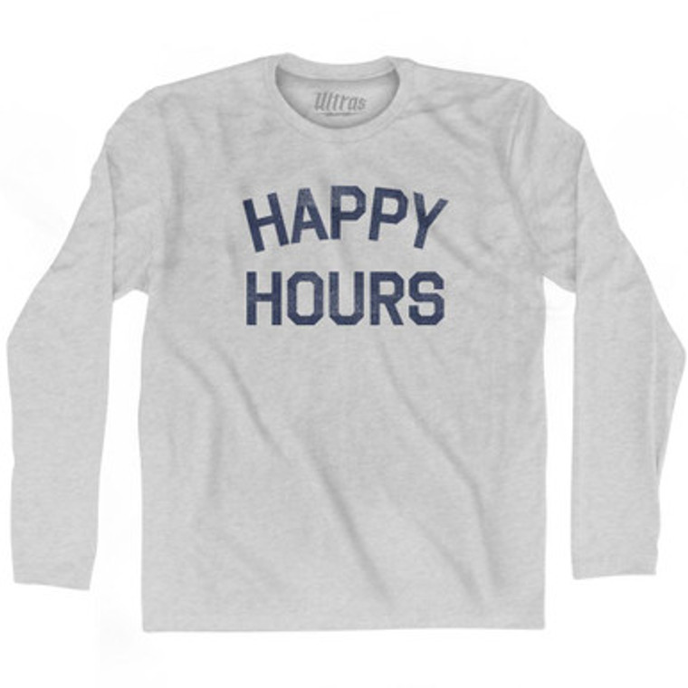 Happy Hours Adult Cotton Long Sleeve T-Shirt by Ultras