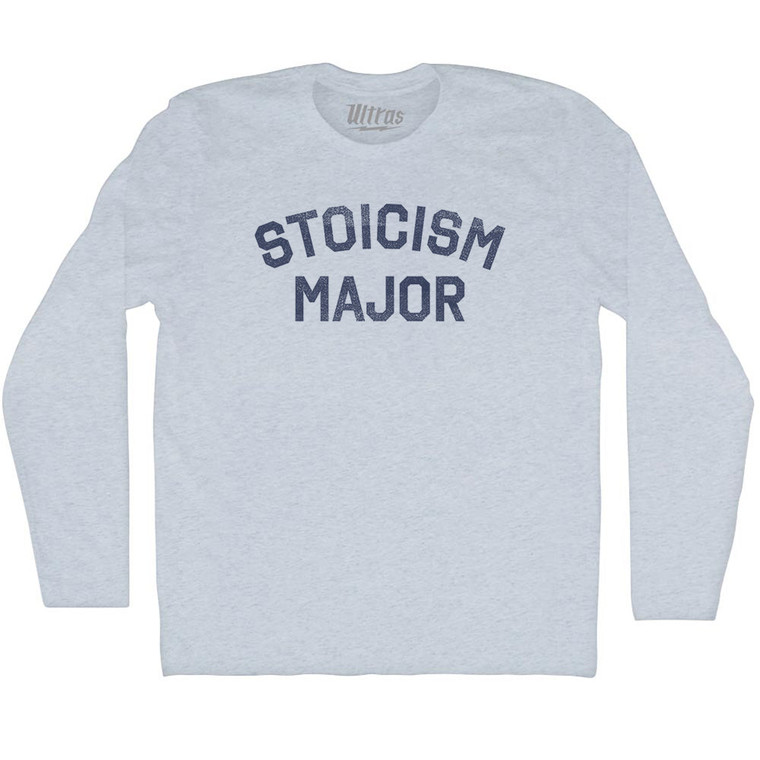 Stoicism Major Adult Tri-Blend Long Sleeve T-shirt - Athletic White