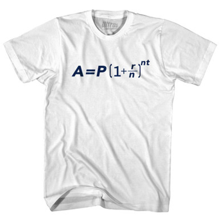 Compund Interest Investing Formula Adult Cotton T-Shirt by Ultras