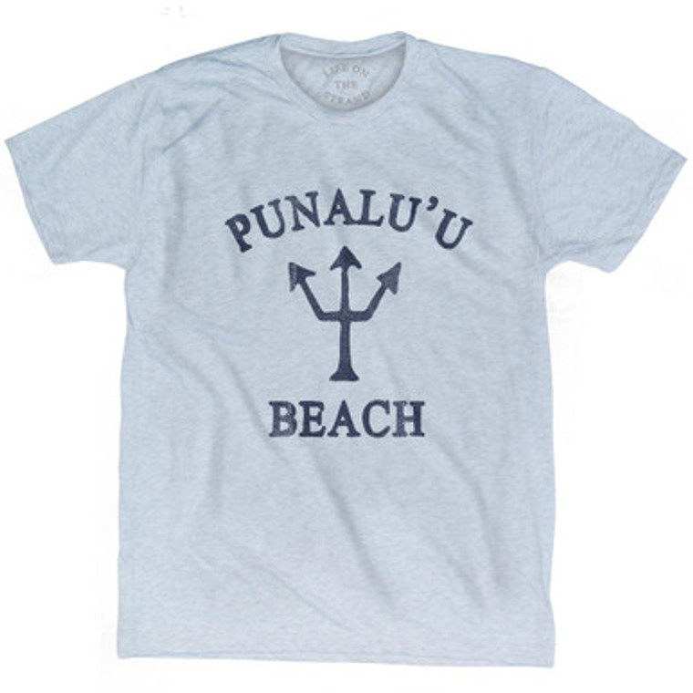 Hawaii Punaluu Beach Trident Adult Tri-Blend T-Shirt by Ultras