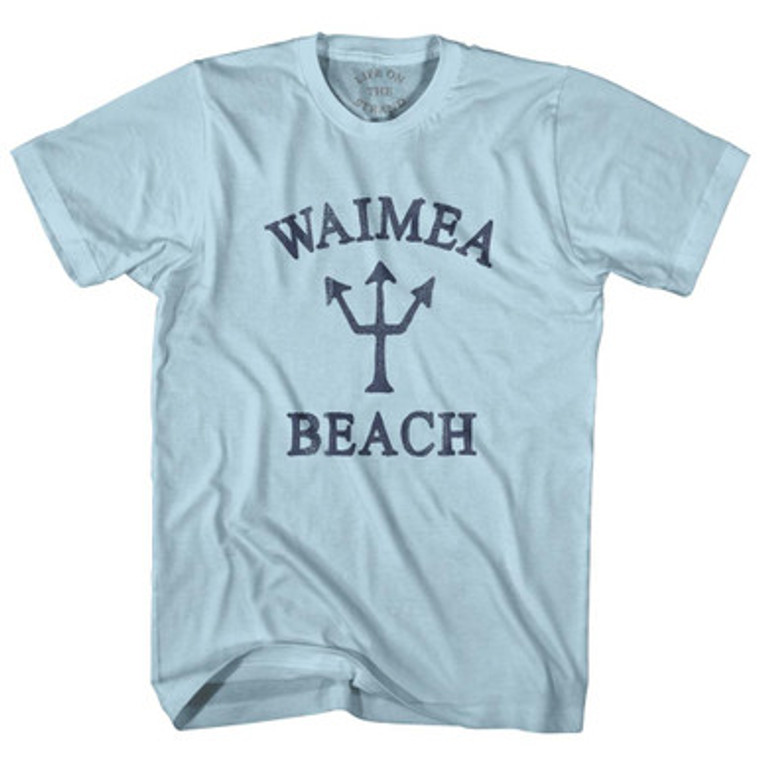 Hawaii Waimea Beach Trident Adult Cotton T-Shirt by Ultras