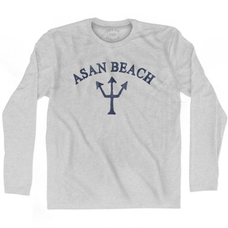 Guam Asan Beach Trident Adult Cotton Long Sleeve T-Shirt by Ultras