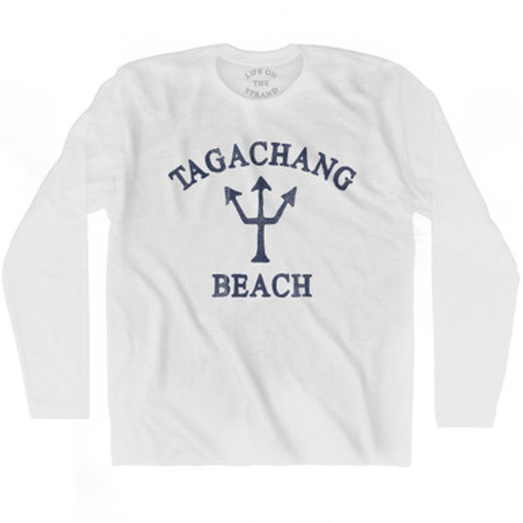 Guam Tagachang Beach Trident Adult Cotton Long Sleeve T-Shirt by Ultras
