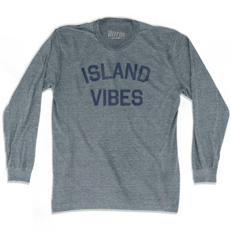 Island Vibes Adult Tri-Blend Long Sleeve T-shirt by Ultras