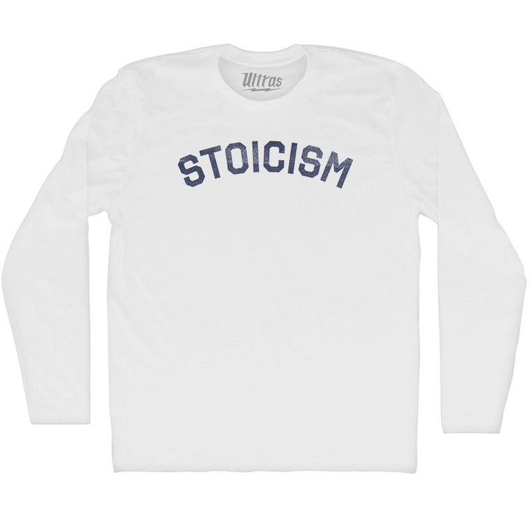 Stoicism Adult Cotton Long Sleeve T-shirt - White