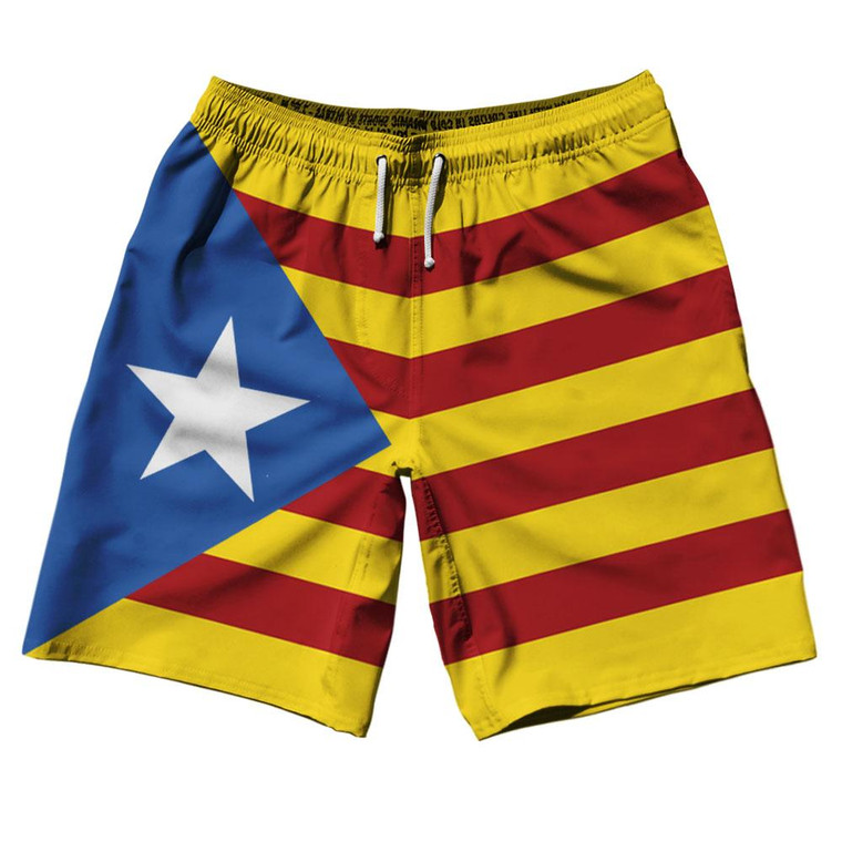Catalonia 10" Swim Shorts Made in USA - Yellow Red