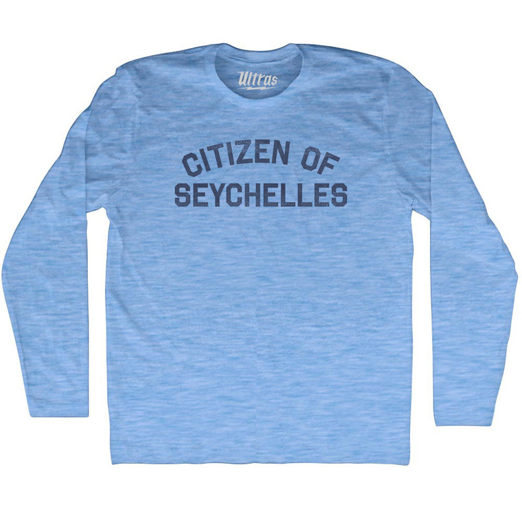 Citizen Of Seychelles Adult Tri-Blend Long Sleeve T-shirt - Athletic Blue