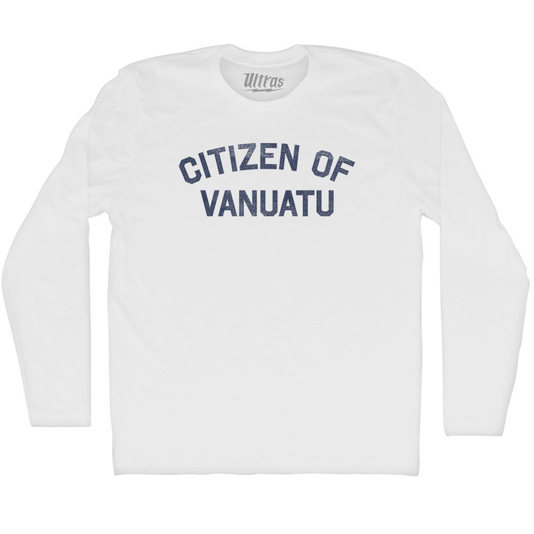 Citizen Of Vanuatu Adult Cotton Long Sleeve T-shirt - White