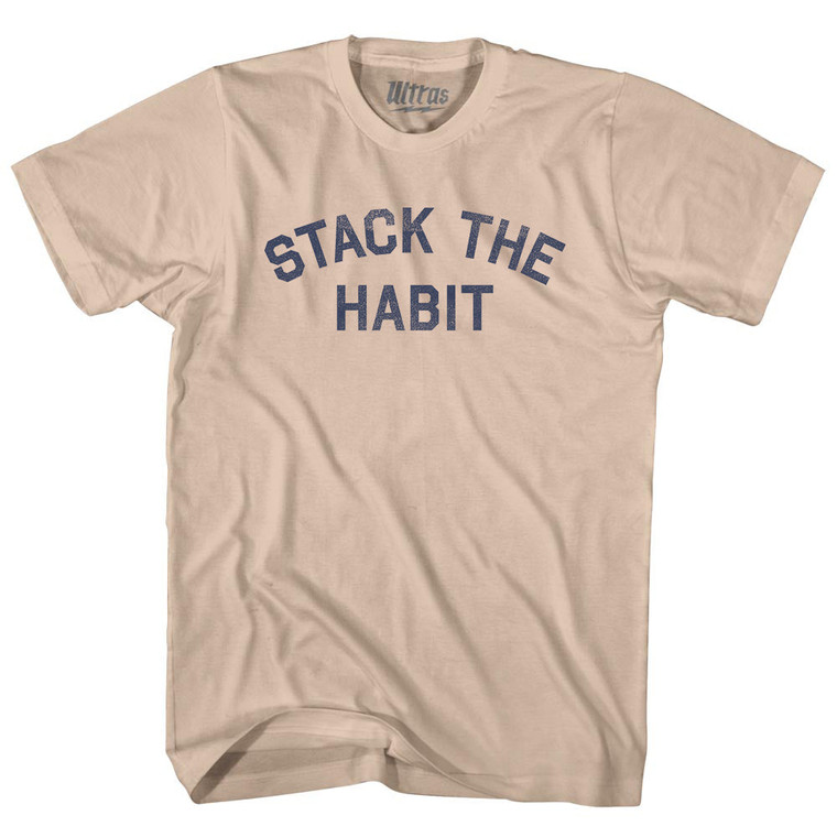 Stack The Habit Adult Cotton T-shirt - Creme