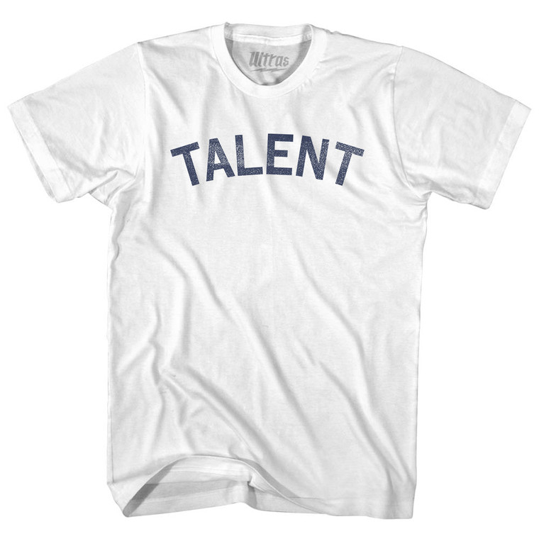 Talent Womens Cotton Junior Cut T-Shirt - White