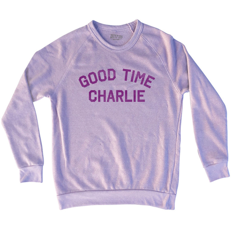 Good Time Charlie Adult Tri-Blend Sweatshirt - Pink