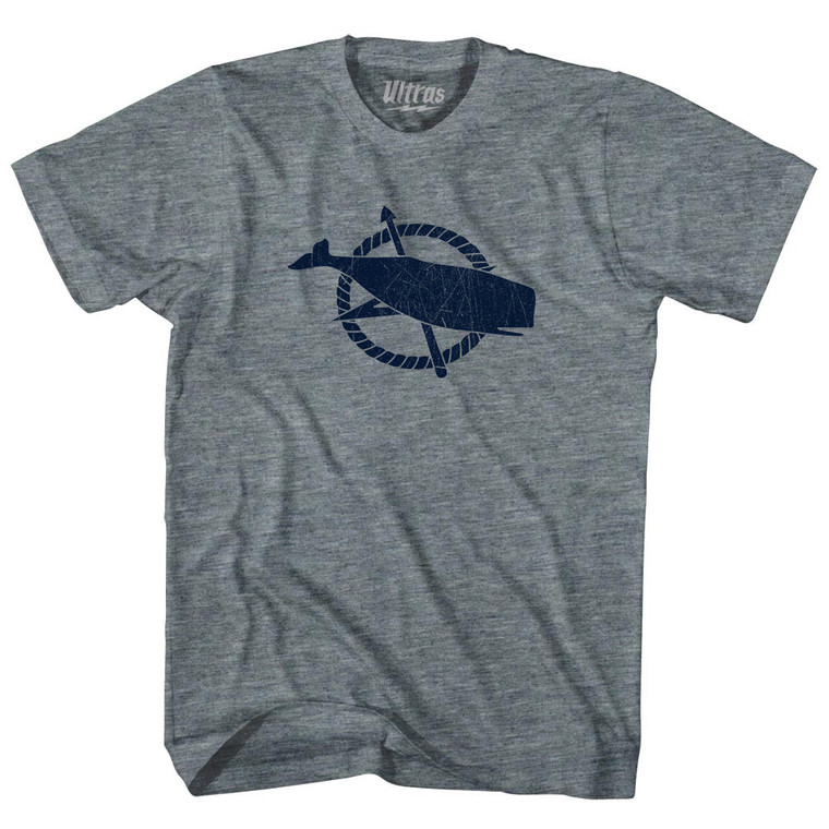 Nantucket Flag Adult Tri-Blend T-shirt - Athletic Grey