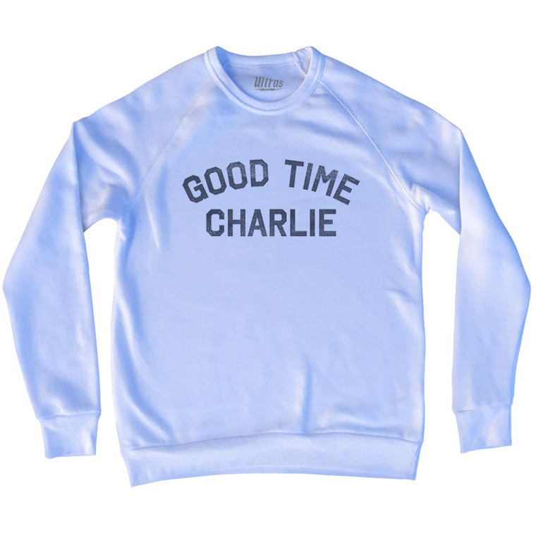 Good Time Charlie Adult Tri-Blend Sweatshirt - White