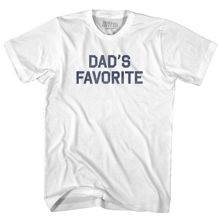 Dad's Favorite Adult Cotton T-shirt - White