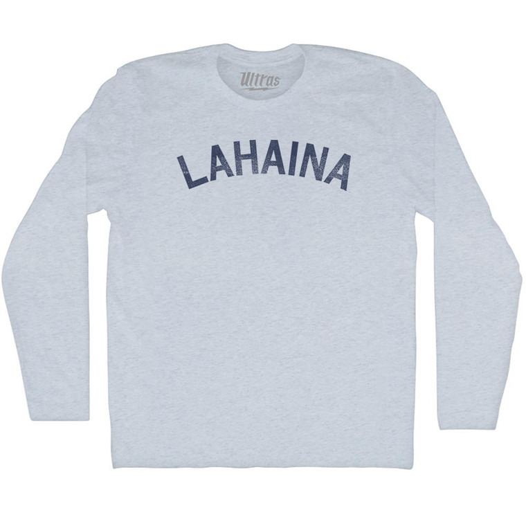 Lahaina Adult Tri-Blend Long Sleeve T-shirt - Athletic White