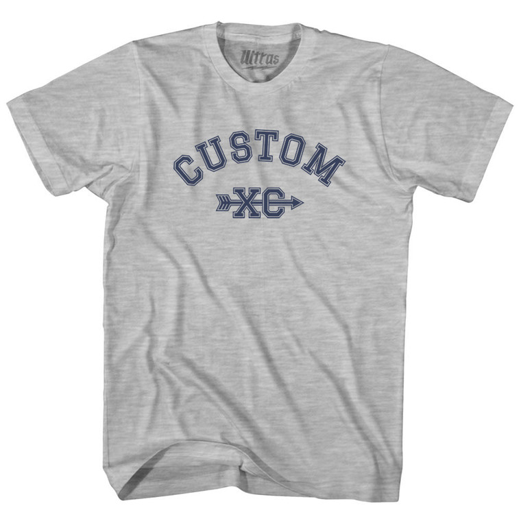 Custom Cross Country XC Youth Cotton T-shirt - Grey Heather