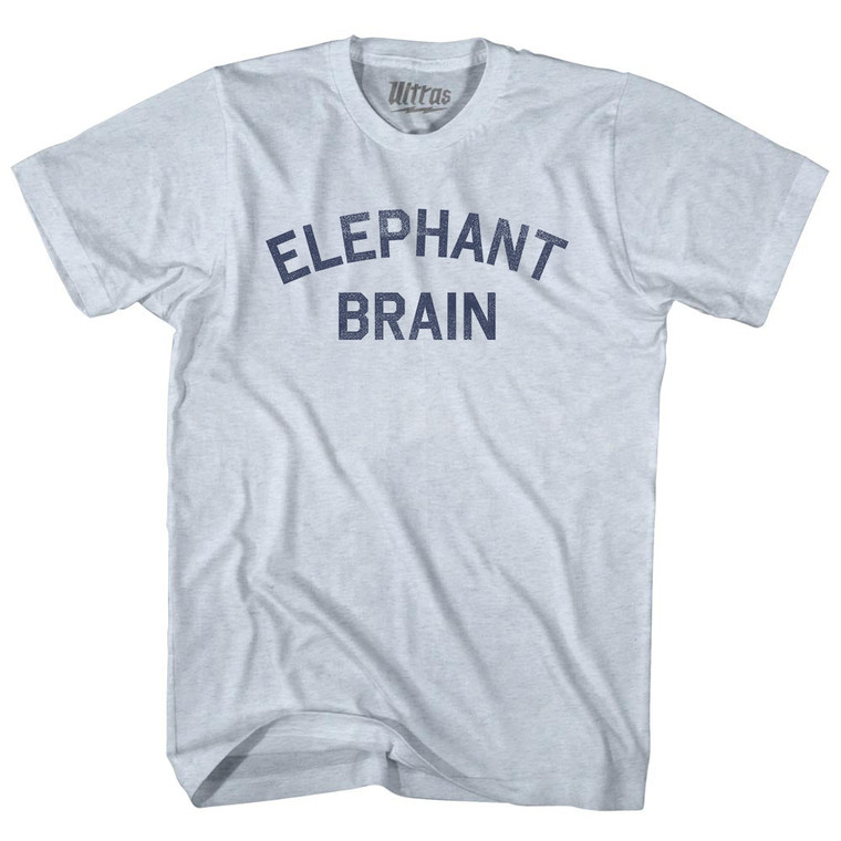 Elephant Brain Adult Tri-Blend T-shirt - Athletic White
