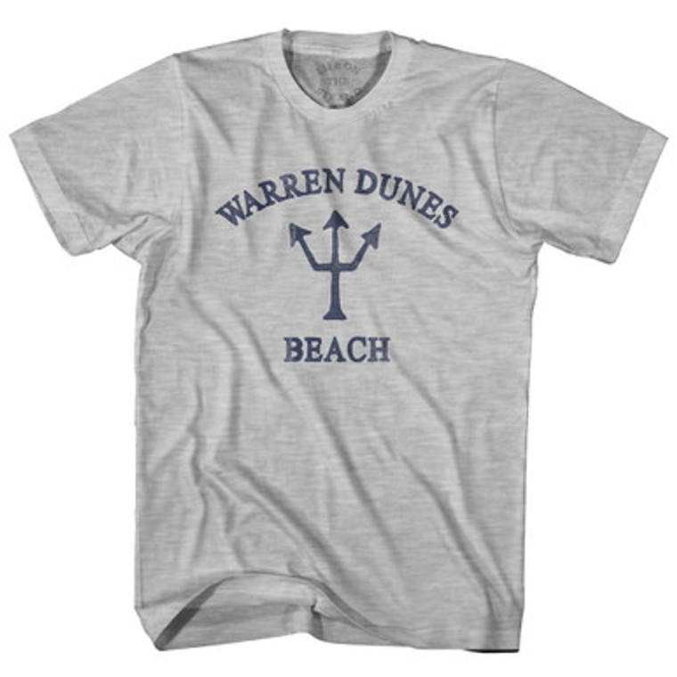Michigan Warren Dunes Beach Trident Adult Cotton T-Shirt by Life on the Strand