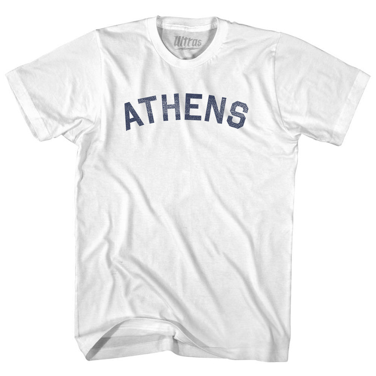 Athens Womens Cotton Junior Cut T-Shirt - White