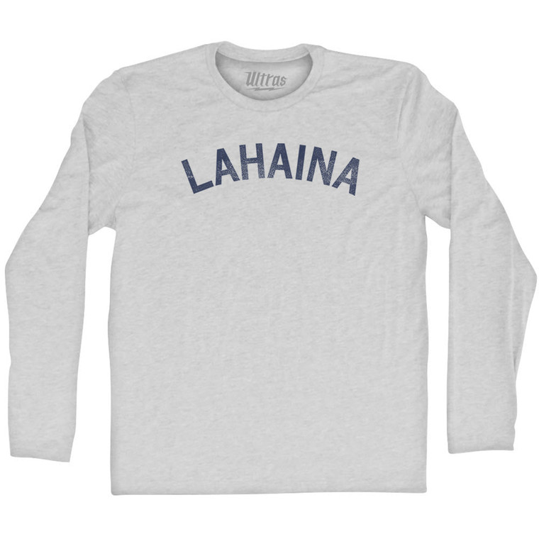 Lahaina Adult Cotton Long Sleeve T-shirt - Grey Heather