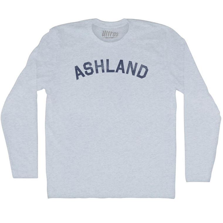 Ashland Adult Tri-Blend Long Sleeve T-shirt - Athletic White