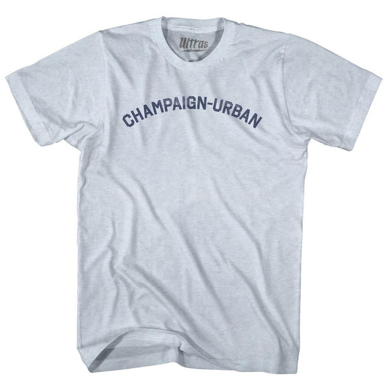 Champaign-Urbana Adult Tri-Blend T-shirt - Athletic White