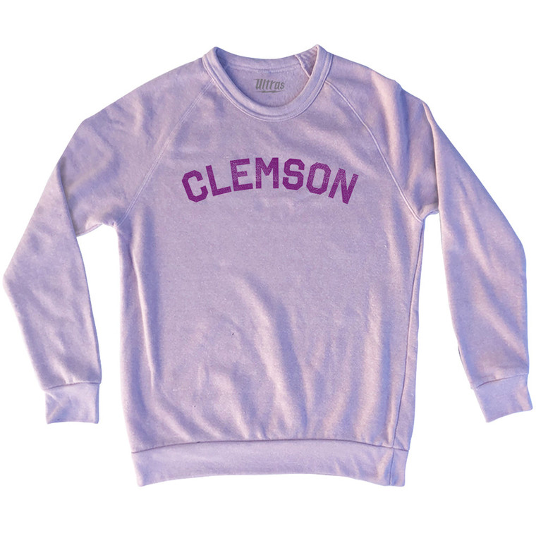 Clemson Adult Tri-Blend Sweatshirt - Pink