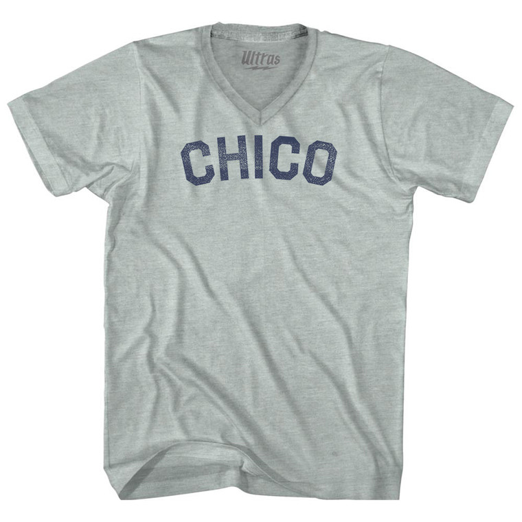 Chico Adult Tri-Blend V-neck T-shirt - Athletic Cool Grey