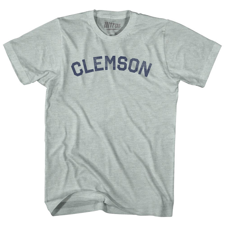 Clemson Adult Tri-Blend T-shirt - Athletic Cool Grey