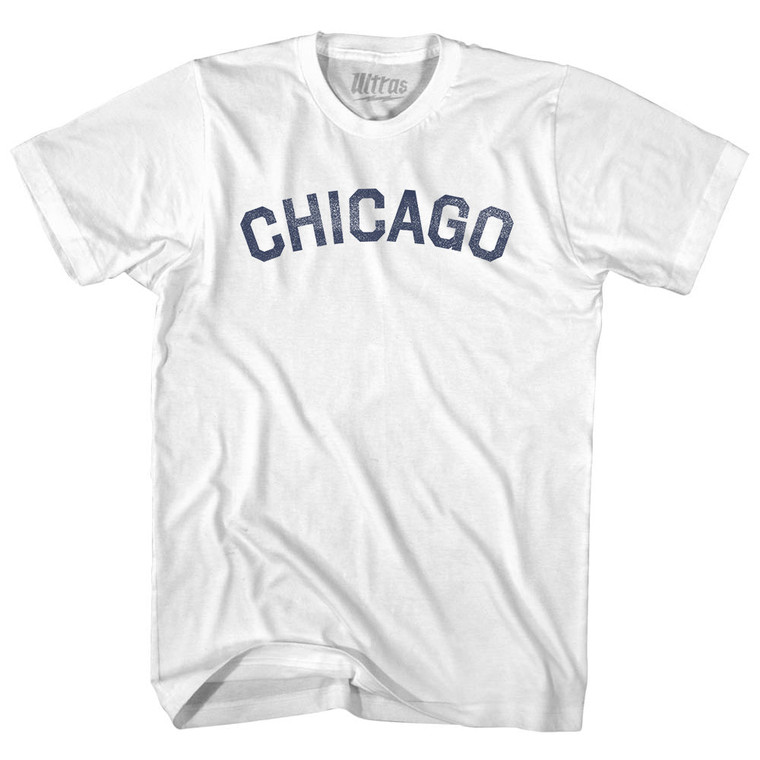 Chicago Womens Cotton Junior Cut T-Shirt - White
