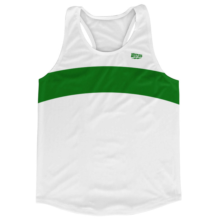 White And Green Kelly Arch Running Track Tops Made In USA