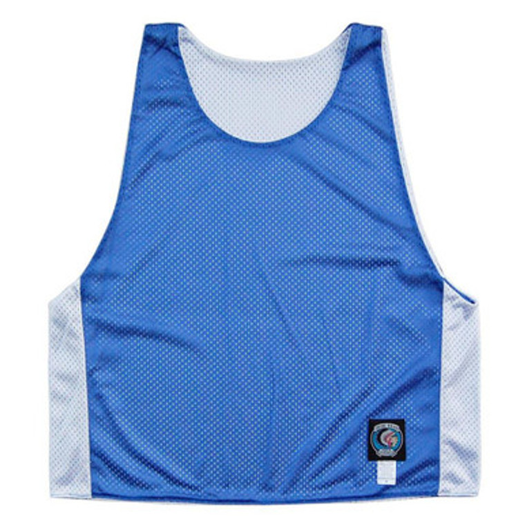 Royal and White Reversible Lacrosse Pinnie Made In USA - Royal & White