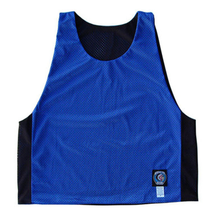 Royal and Black Reversible Lacrosse Pinnie Made In USA - Royal & Black