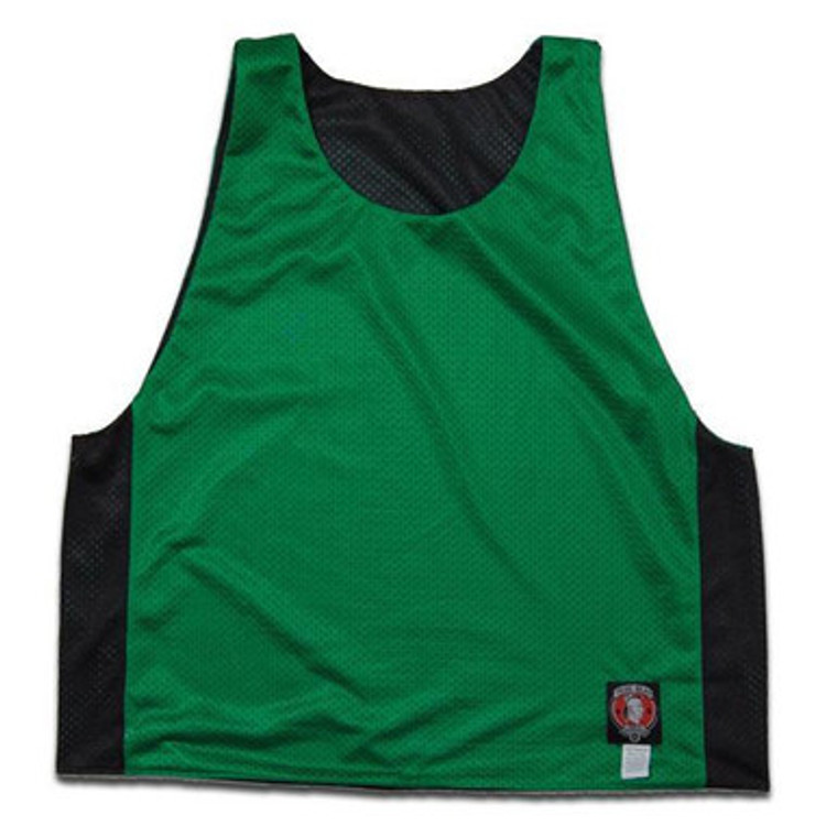 Kelly and Black Reversible Lacrosse Pinnie Made In USA - Kelly & Black