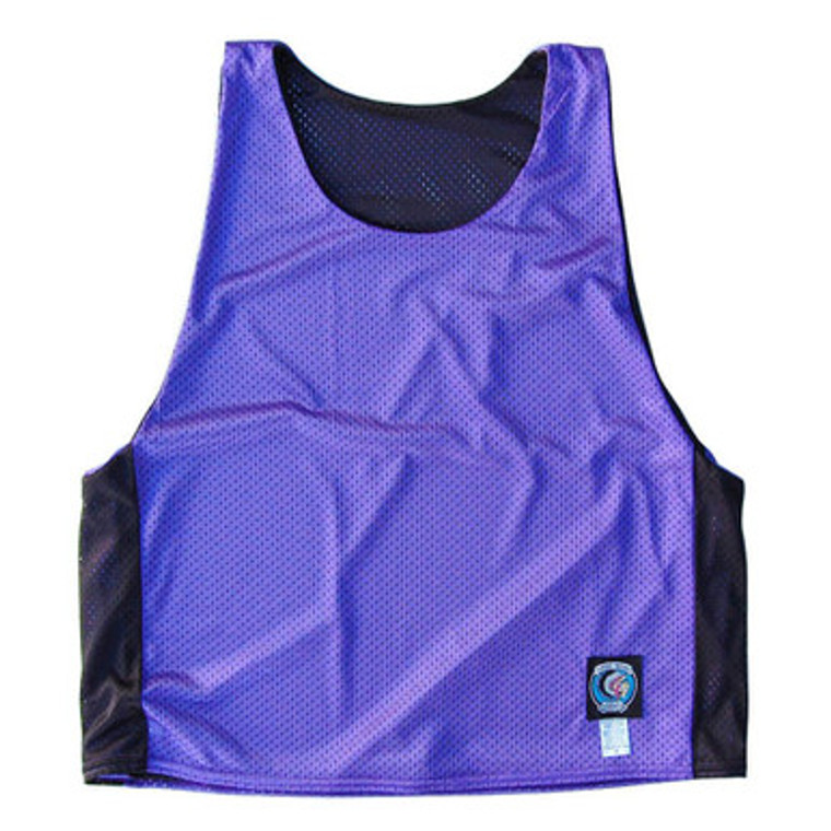 Purple and Black Reversible Lacrosse Pinnie Made In USA - Purple & Black