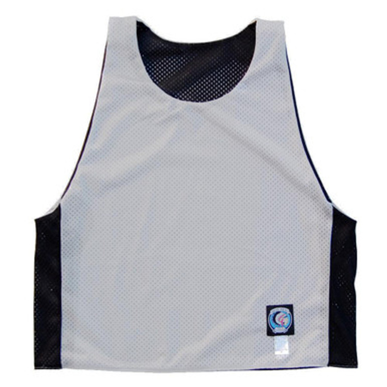 Black and White Reversible Lacrosse Pinnie Made In USA - Black/White