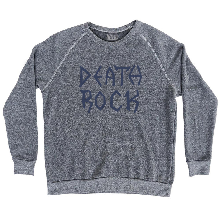 Death Rock Adult Tri-Blend Sweatshirt - Athletic Grey