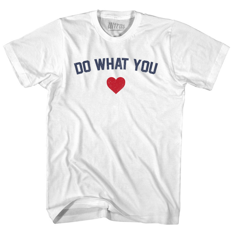 Do What You Heart Womens Cotton Junior Cut T-Shirt - White