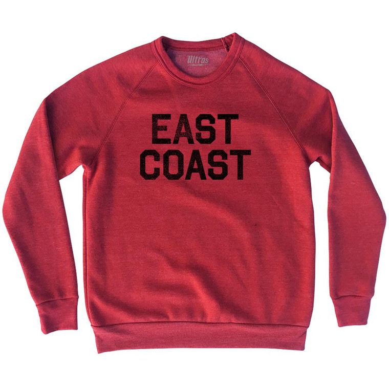 East Coast (No Arch) Adult Tri-Blend Sweatshirt - Red Heather