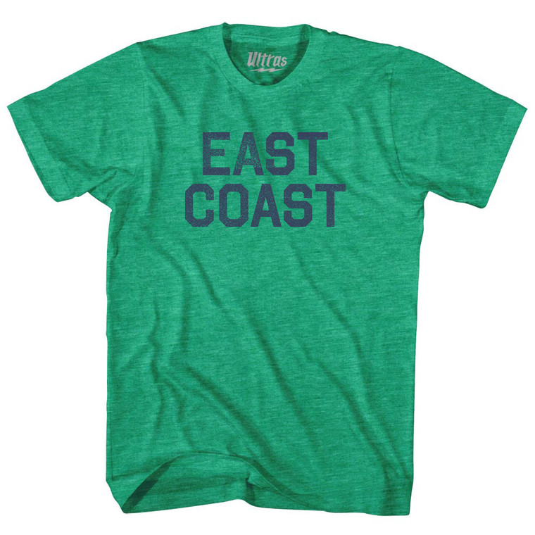 East Coast (No Arch) Adult Tri-Blend T-shirt - Athletic Green