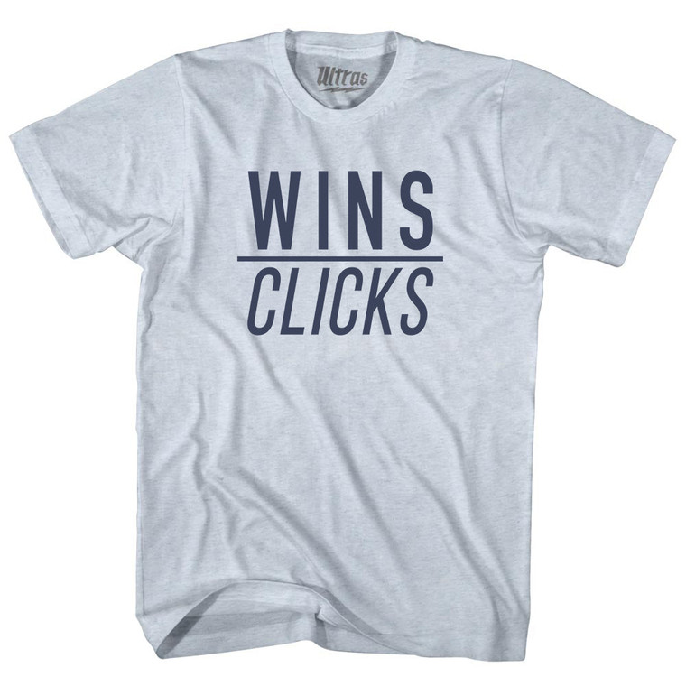 Wins Over Clicks Adult Tri-Blend T-shirt - Athletic White