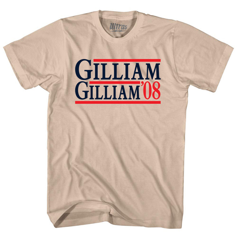 Gilliam Gilliam 08 Election Custom Election Two Names and Year Adult Cotton T-shirt - Creme