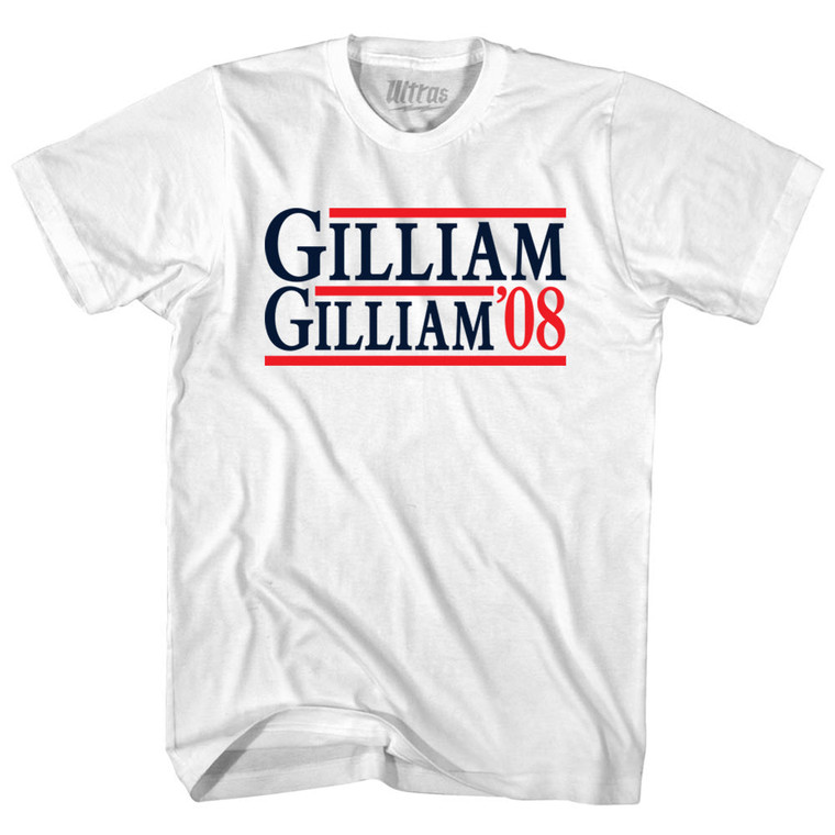 Gilliam Gilliam 08 Election Custom Election Two Names and Year Womens Cotton Junior Cut T-Shirt - White