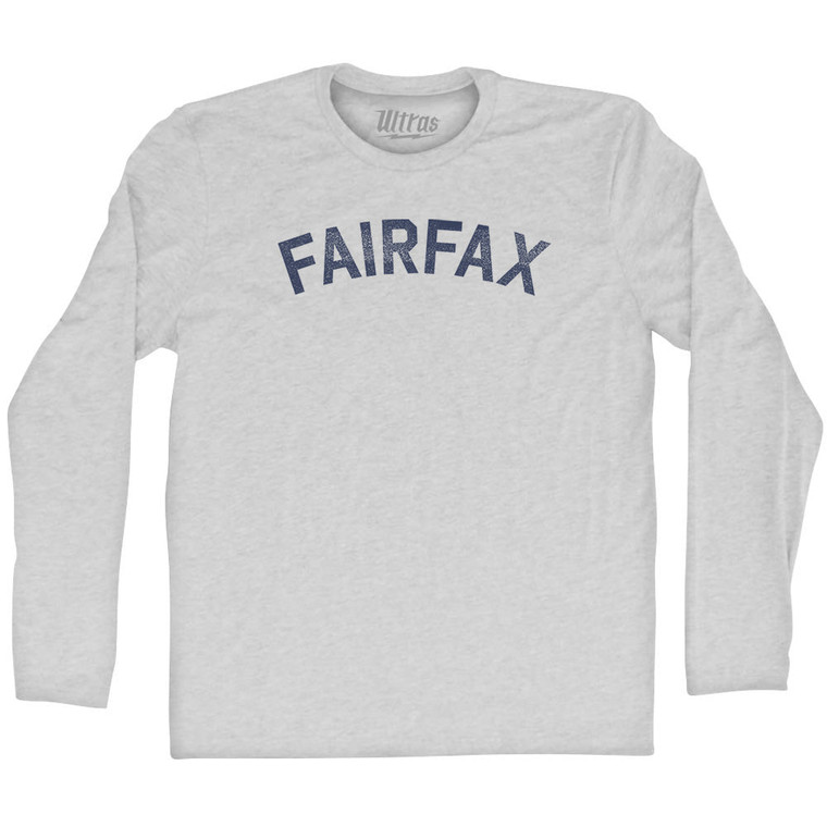 Fairfax Adult Cotton Long Sleeve T-shirt - Grey Heather