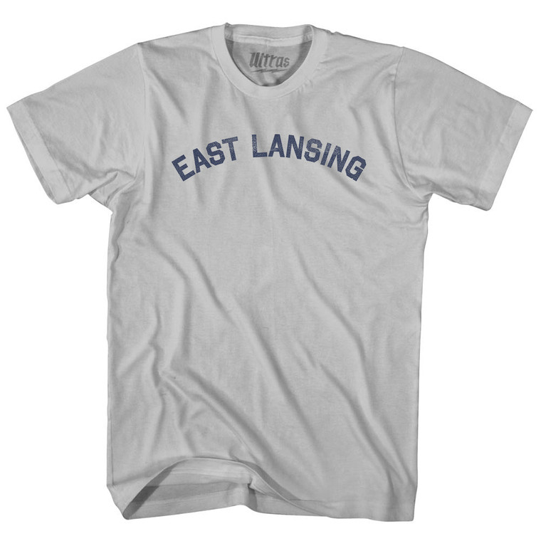 East Lansing Adult Cotton T-shirt - Cool Grey